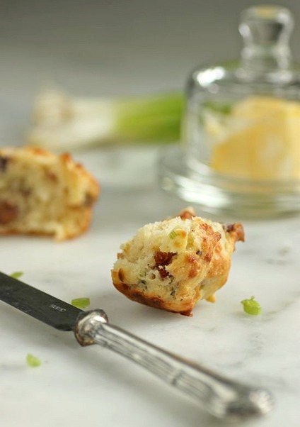 Bacon, Gruyère, and Scallion Savory Muffins - Living Tastefully